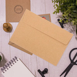 50Pcs Invitation Card Blank Brown Paper Envelope Paper Set Retro Style Suitable For Christmas Valentine's Day And Other Festival