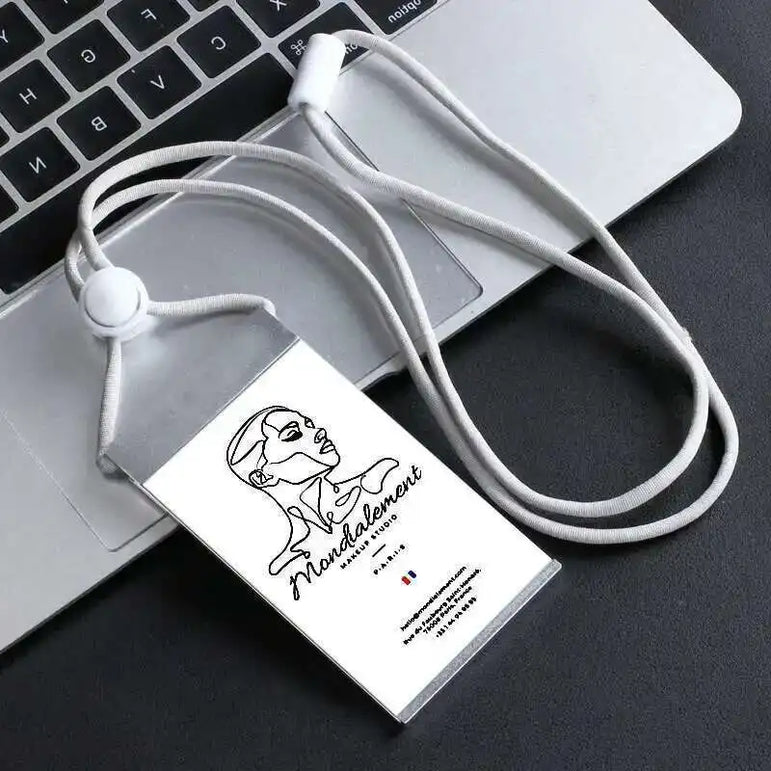 Mg Al Alloy Id Card Badge Holders With Safety Lanyard And Adjustable Buckle Comfortable Focus On Customization
