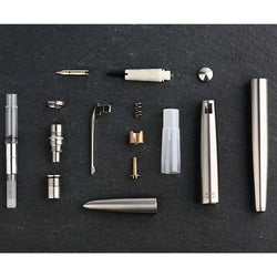 MOONMAN Ti200 Titanium Alloy Fountain Pen F 14K Gold 0.5mm nib with Converter Office Business Smooth Writing Ink Pen gift pens
