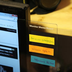 1 Sheet Computer Screen Side Message Memo Pad Stick Board for Sticky Notes Planner Paper Screen Message Memo Board Acrylic