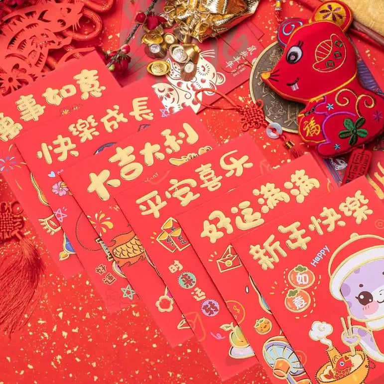 36 Pcs Cartoon Snake Envelope Paper Red Packets Chinese New Year Supply Creative Red Packet Spring Festival Present Lucky Money