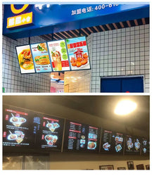 Ultra thin advertising board lightbox wall mounted milk tea shop ordering menu customization price list LED hanging