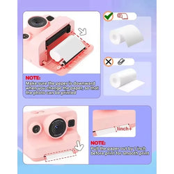 Self-Adhesive Instant Camera Print Refill Paper- Photo Printer Thermal Paper Rolls Instant Print Camera Refill Paper,57x30mm