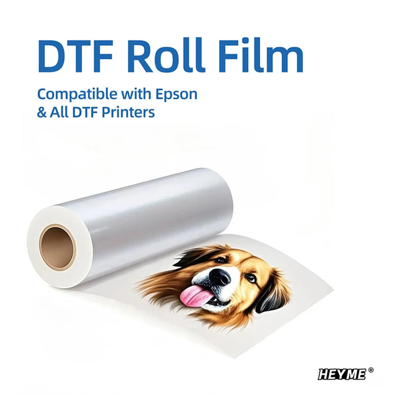 Heyme DTF Film Roll 33cm/40cm/60cm*100m PET Transfer Film Printing For Digital Inkjet For Direct Transfer Film Printing
