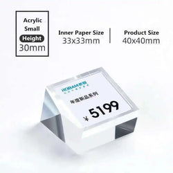 Sign Holder Price Name Card Tag Label Counter Top Number Price Tag Price Display Stand Case