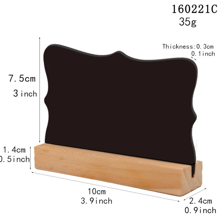 Wooden Double-sided Small Chalkboard Ornaments Home Decoration Hotel Bar Writing Board Double-sided Chalkboard Message Board CRA