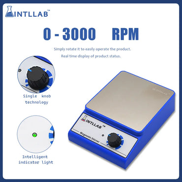 US Plug 3000ml Capacity Magnetic Stirrer With 316 Stainless Steel, Lightweight and Compact, with an Extraordinary Rotation Speed