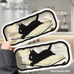 Folding Glasses Case Simple Fashionable Creative Transparent Portable Storage Myopia Glasses Case