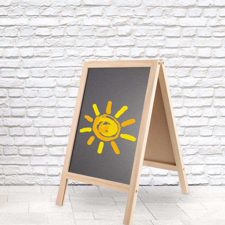 1 Set Of Double Sided Wooden Blackboard Chalk Board Children Whiteboard Writing Board Freestanding Chalk Board For Kids