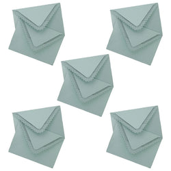 10x Lace Paper Envelopes Gift Small Invitation Envelopes for Thanksgiving Greeting Cards Party Invitations