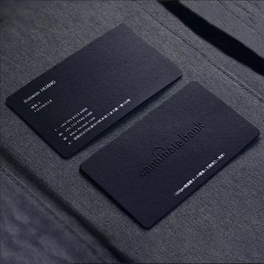 High-end Dusiness Card Customization 500g Dlack Card Paper Business Hot Stamping Free Design Business Card Custom Printing