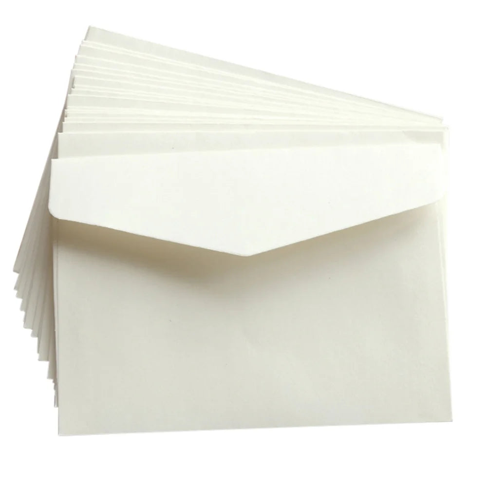100 Pcs Mini Blank Envelopes Card Storage Bag Paper Envelope Document Holder Business Letter Envelope Money Bag Thickened File