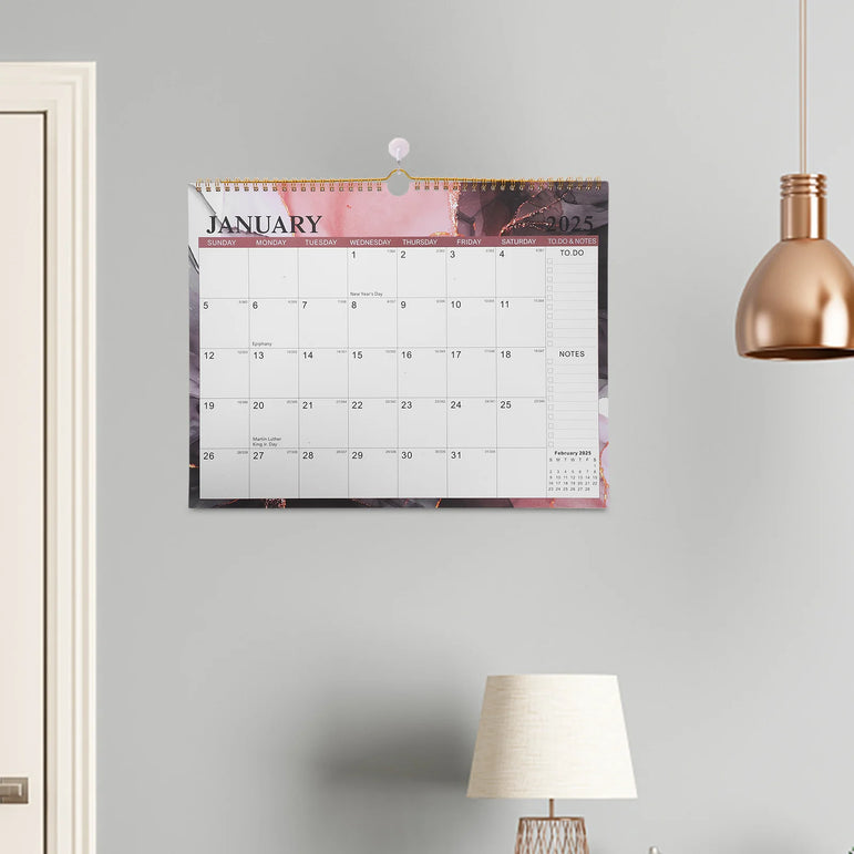 Monthly Planner Wall Calendar Household Hanging Desk Monthly Calendars Office Planner Clear Printed Paper Family Schedule Home