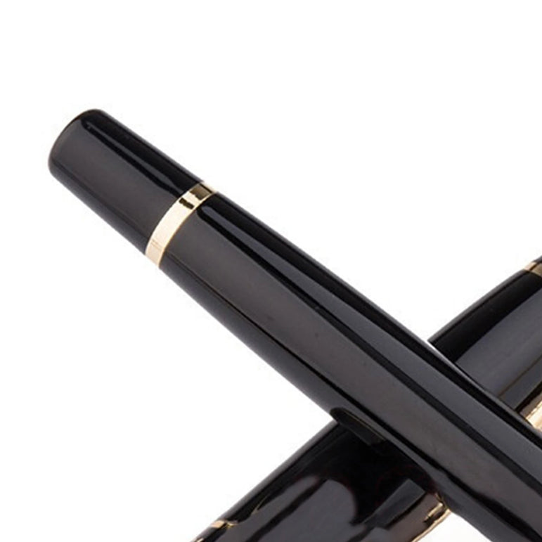 Metal Hero 1501 Fountain Pen iridium F 0.5mm nibs black Rotary ink suction for writing Business office school supplies Gifts pen