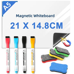 A5 Size Magnetic Dry Erase Board Fridge Markers WhiteBoard Sheet Kitchen Erasable Flexible Refrigerator Magnet Memo Grocery List