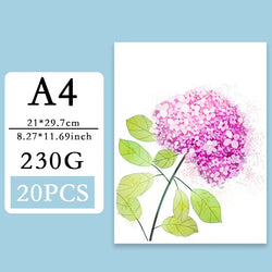 A4 180 230 300G 20/50PCS White Cardboard Paper DIY Handmade Card Thick Watercolor Painting Hand Copy Paperboard Business Card