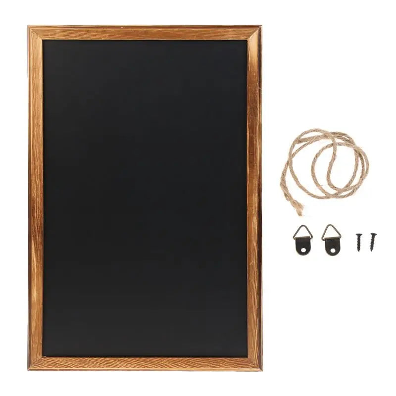 Rectangle Hanging Wooden Message Blackboard Chalkboard Wordpad Sign Kids Board D5QC