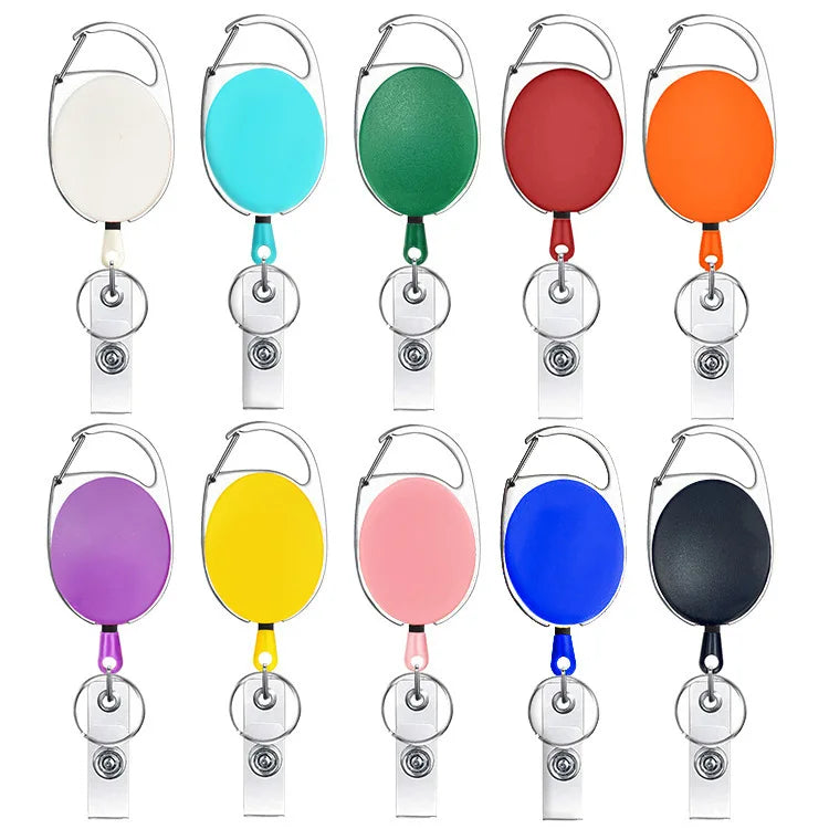 New Retractable Nurse Badge Reel Clip Badge Holder Students Doctor ID Card Holder Keychain Office Accessories