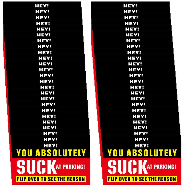 50Pcs Bad Parking Cards You Parked Like An Idiot Cards Bad Parking Cards Funny Parking Violation Bad Cards Multiple Reason
