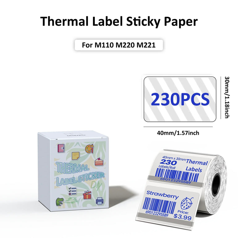 M110 Paper Compatible With M110/M120/M220/M221 Label Maker Printer Thermal paper Label Maker Paper M110 Label For Small Business