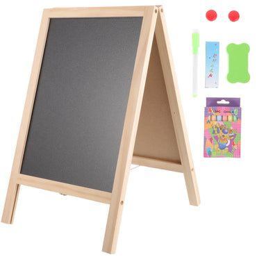 Set Double Sided Whiteboard Chalkboard Kids Sign Signs Easel Writing Stand Board Erasable Standing Wedding Table Message Student