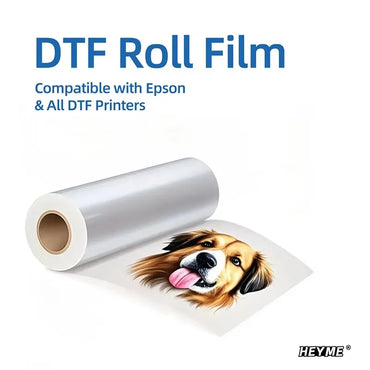 DTF Transfer Film 13inx328ft/33cmx100m Hot Peel Transfer Film Printing Double Side Matt for DTF All Printer I3200 xp600 A3