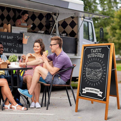 A Board Chalkboard Magnetic Chalkboard Easel Double Sided Wooden Sign Board