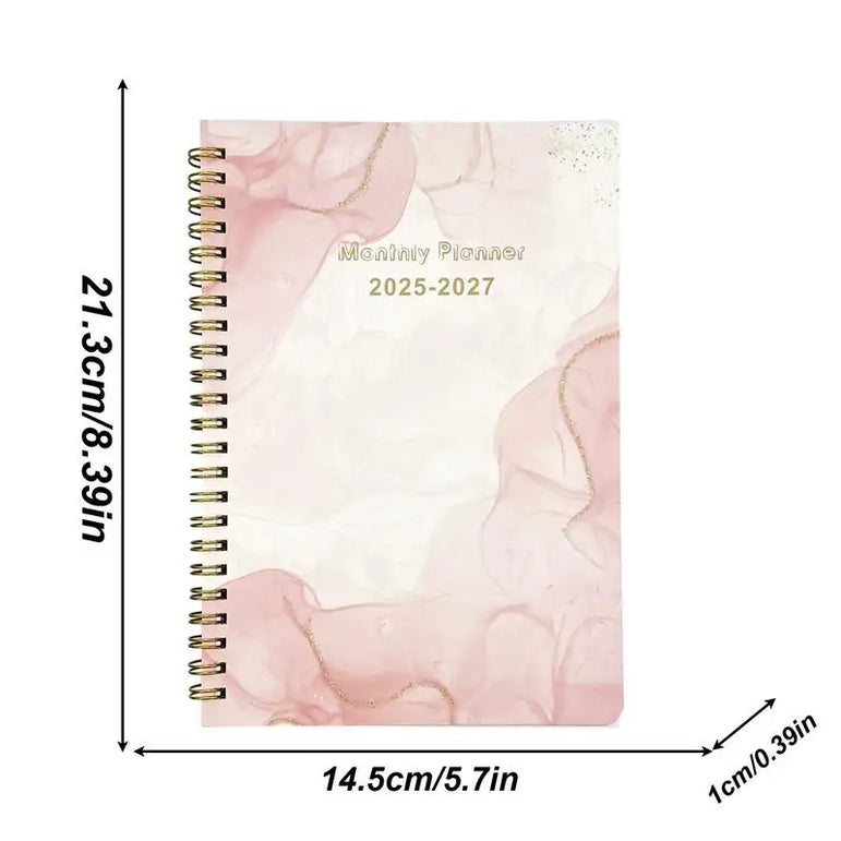 Yearly Planner 2025-2027 3 Year Monthly Planner Calendar Planner Daily Notebook Planner 2025-2027 Daily Organizer For Activities