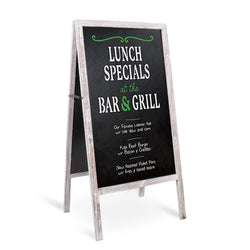Magnetic Sandwich Writing Board A-Frame Drawing Painting Board Menu Display Sidewalk Wooden Chalkboard Free Standing