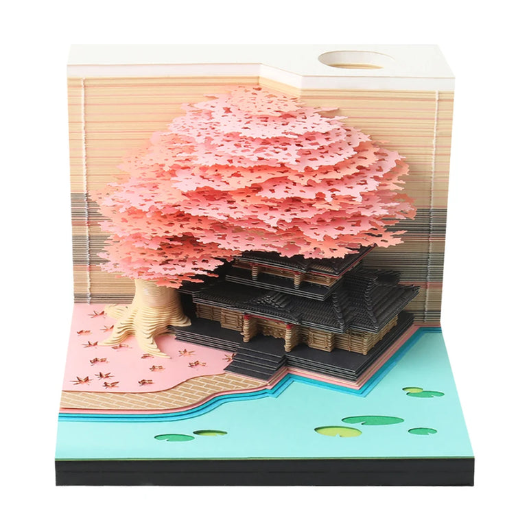 Castl Desk Calendar 2025 Tear-Away 3D Calendar Memo Pad Creative Desk Calendar DIY Notes Notepad 3D Art Calendar Paper