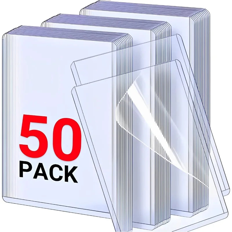 1-50PCS Transparent Korean Kpop Card Sleeve with Protective Film Clear Card Holder Idol Photo Game Card Toploaders Cover 35PT