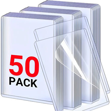 1-50PCS Transparent Korean Kpop Card Sleeve with Protective Film Clear Card Holder Idol Photo Game Card Toploaders Cover 35PT