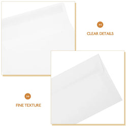 50Pcs Invitation Card Blank Brown Paper Envelope Paper Set Retro Style Suitable For Christmas Valentine's Day And Other Festival