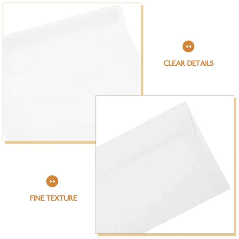 50Pcs Invitation Card Blank Brown Paper Envelope Paper Set Retro Style Suitable For Christmas Valentine's Day And Other Festival