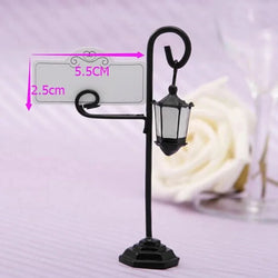 1Pcs Streetlight Shape Wedding Favors Supplies Decoration Reception Clip Number Place Cards Name Holder Seat Desk Accessories
