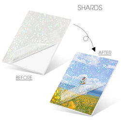 10 Sheets Cold Laminating Film Glossy Transparent Label Sticker Self Adheisve Lamination Film Waterproof Overlay Photo Picture