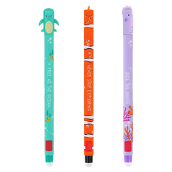 3PCS Erasable Gel Pen 0.7mm Tip Painting Writing Drawing Neutral Pen Fashionable Cute School Black Writing Pens Students Gift