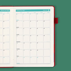 2026 A5 Textured PU Portable Agenda Book English Calendar Book Notepads Creative Daily Planner Reminder Desktop Date Calendar