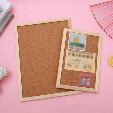 Cork Blackboard Bulletin Board Corkboard DIY with Push Pins Home Office Hanging Display Board Office School Wood Drafting Board