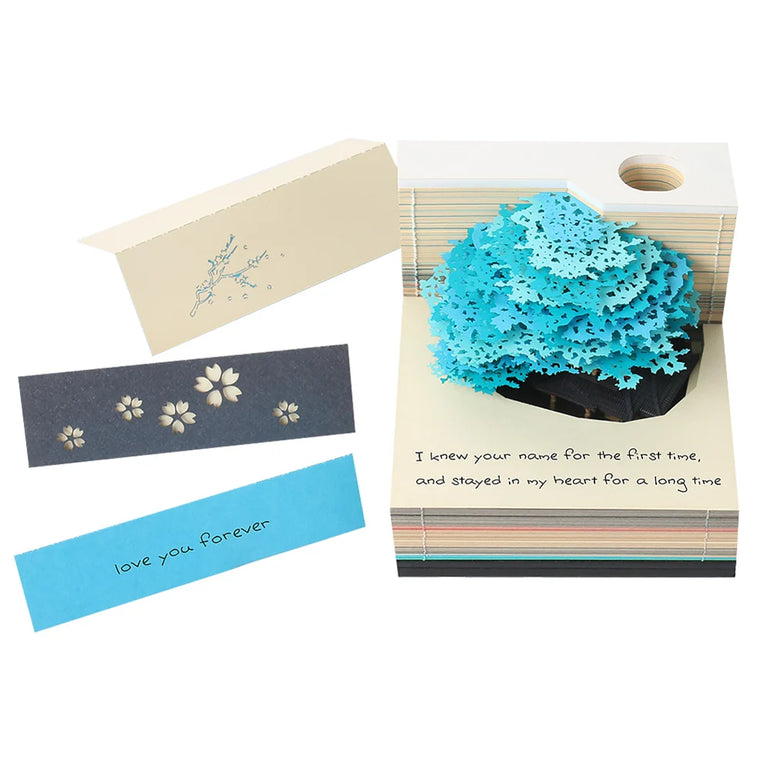 Castl Desk Calendar 2025 Tear-Away 3D Calendar Memo Pad Creative Desk Calendar DIY Notes Notepad 3D Art Calendar Paper
