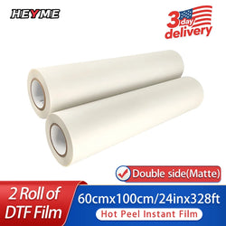Heyme DTF Film Roll 33cm/40cm/60cm*100m PET Transfer Film Printing For Digital Inkjet For Direct Transfer Film Printing