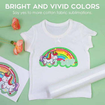 HTVRONT 12"X5ft Matte Sublimation HTV Vinyl for Light-Colored Shirts Clear Heat Transfer Vinyl for Sublimation Cotton Fabric