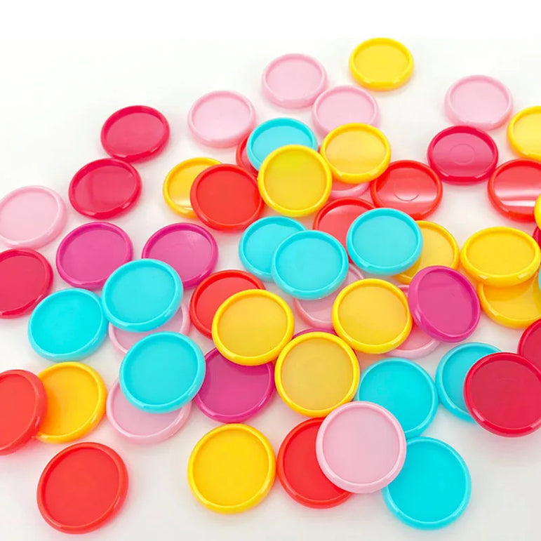 500pcs 24 28mm 32mm Notebook Ring Buckle High Gloss Plastic Disc Buckle Album Journal Planner Mushroom Hole Binding Ring Buckle
