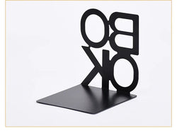 1Pcs Bookend Book Stand Support Sample Bookend Iron Desktop Art Non Slip Rack Shelf Holder School Stationery Office Accessories