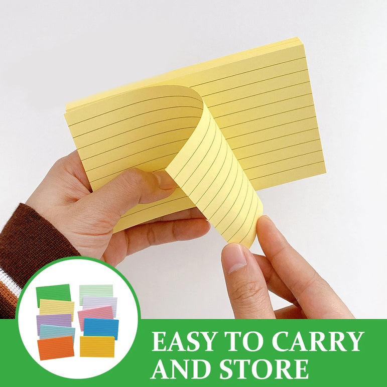 500 Sheets Colored Index Cards Sticky Notes Compact Blank Convenient Graffiti Portable Daily Paper DIY Note Cards Message Supply