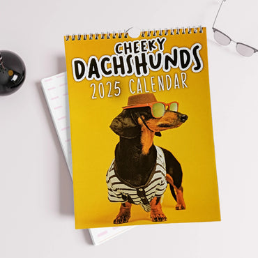 2025 Sausage Dog Themed Calendar, Dog New Year Wall Calendar, Fun Dog Themed Gifts for Dog Lovers, New Year Christmas Gifts