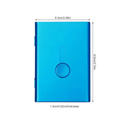Business Card Holder Hand Push Card Case Bank Card Membership Cards Package Metal Ultra Thin Business Card Box Organizer