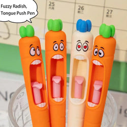 Carrot Gel Pen 4x Funny Screaming Carrot Journaling Writing Pen Creative School Drawing Tool Study Stationery Supplies For