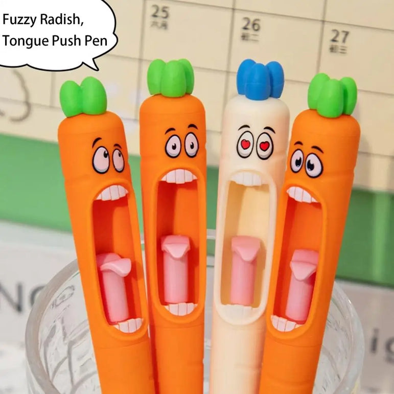Carrot Gel Pen 4x Funny Screaming Carrot Journaling Writing Pen Creative School Drawing Tool Study Stationery Supplies For
