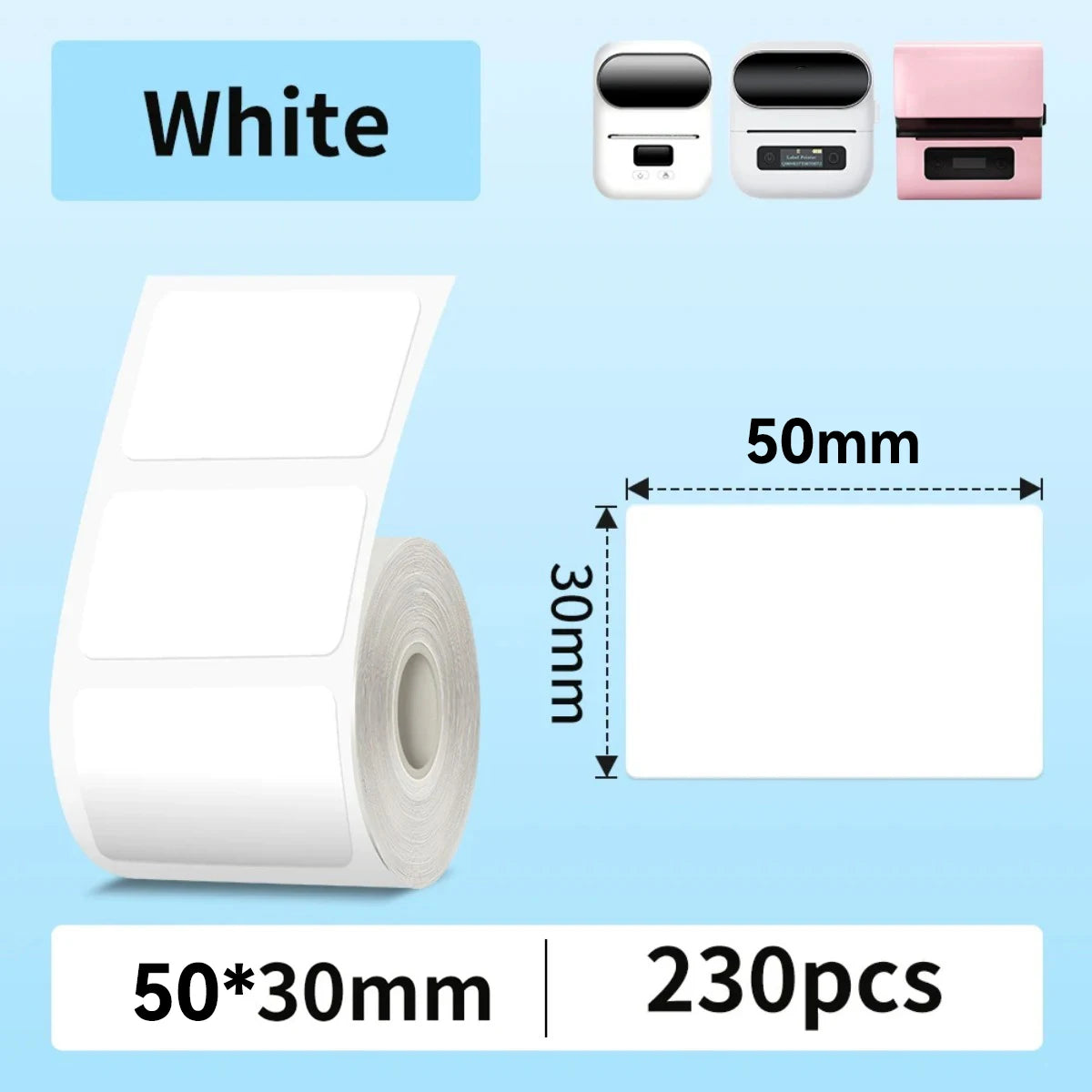 50x30mm Thermal Labels Phomemo M110 - Durable Waterproof Stickers Compatible Address Shipping Retail Shelf Tags Fade-Resistant